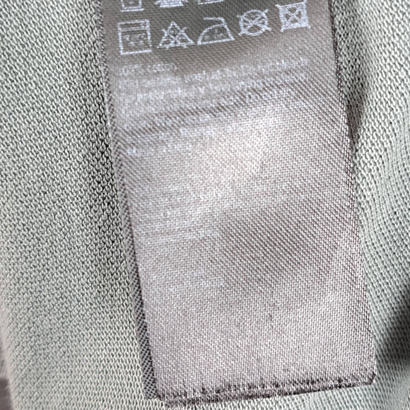 All Saints Form Short Sleeve Polo Shirt Mens Size Large Gray Ramskull Logo - Picture 5 of 8